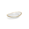 Clear Textured Bowl w/ Jagged Gold Rim- Small
