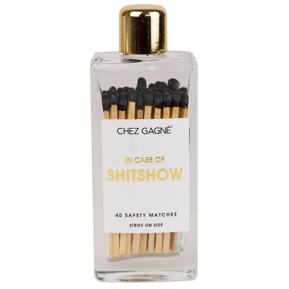 Glass Bottle Matches- In Case Of Shitshow