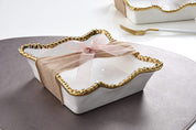 Pampa Bay Cocktail Napkin Holder- Gold & White