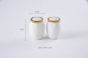 Pampa Bay Salt & Pepper Shakers - White/Gold