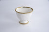 Pampa Bay Small Footed Bowl- Gold & White