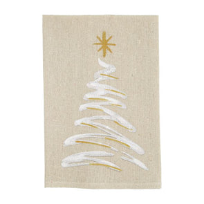 Hand Painted Christmas Towel- Christmas Tree