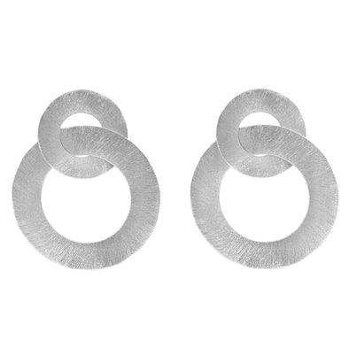Anna Earrings- Brushed Silver