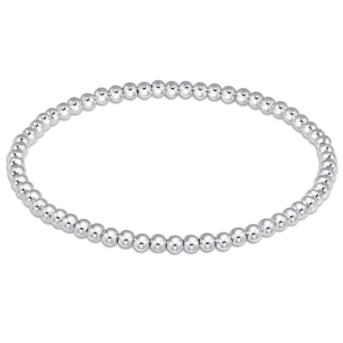 Enewton Admire Gold 3mm Bead Bracelet - Pearl - Dark Grey