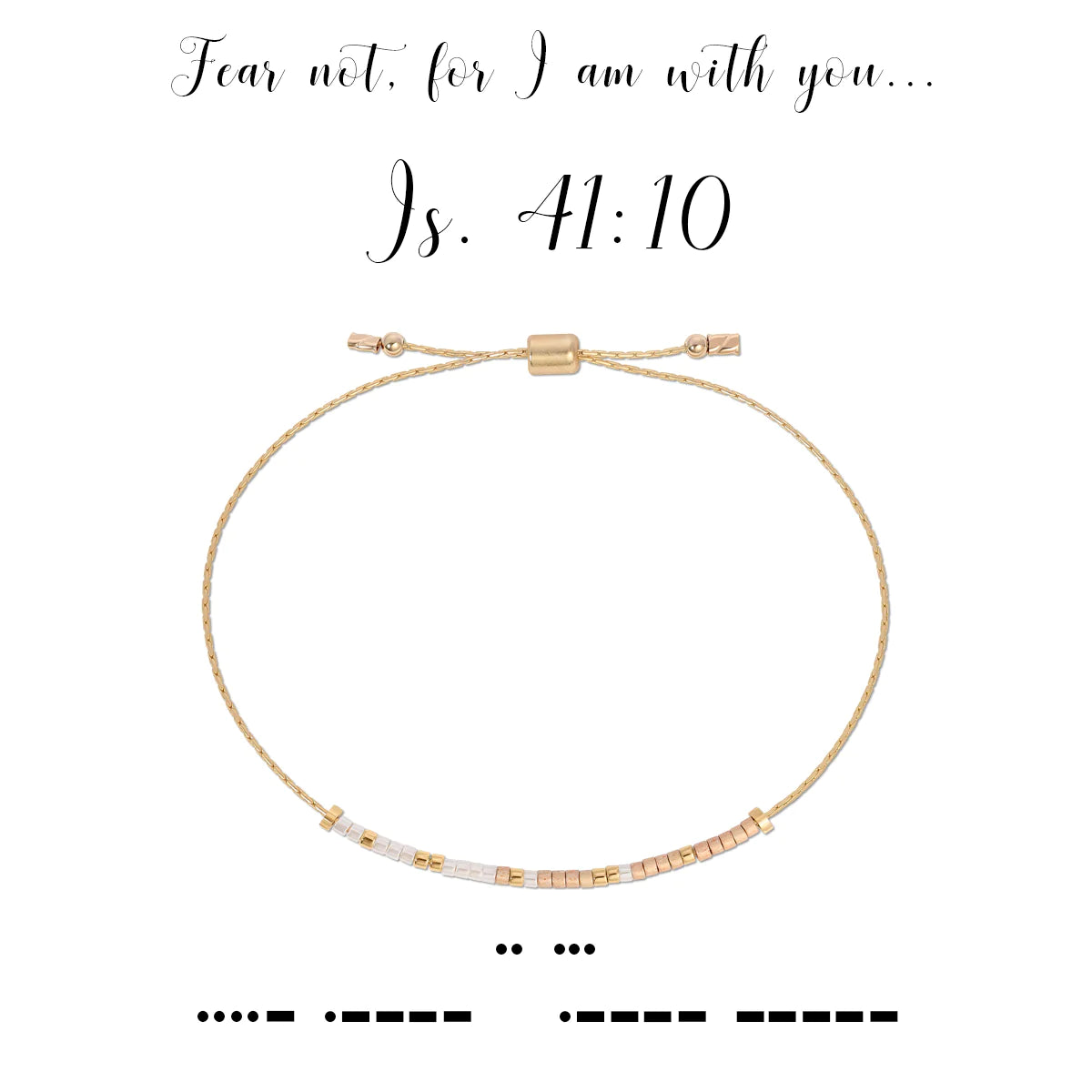 Dot & Dash Bracelet- Isaiah 41:10