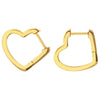 Open Heart Hinged Hoop Earrings Gold Vermeil
