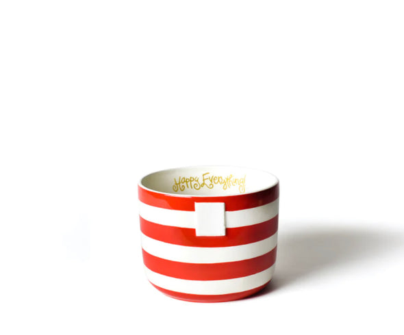 Red Stripe Happy Everything Mini Bowl- STORE PICK UP ONLY