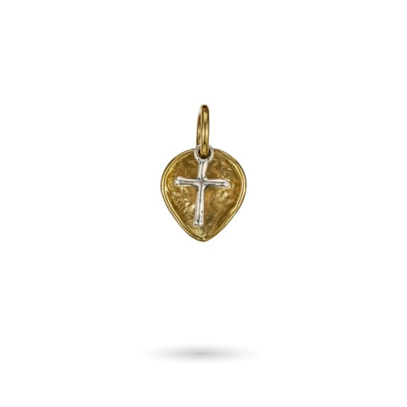 Lotus Cross Charm