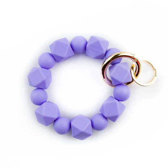 Beaded Silicone Hexagon Key Chain