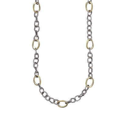 Twisted Link with Brass Rings Chain - 30 Inch