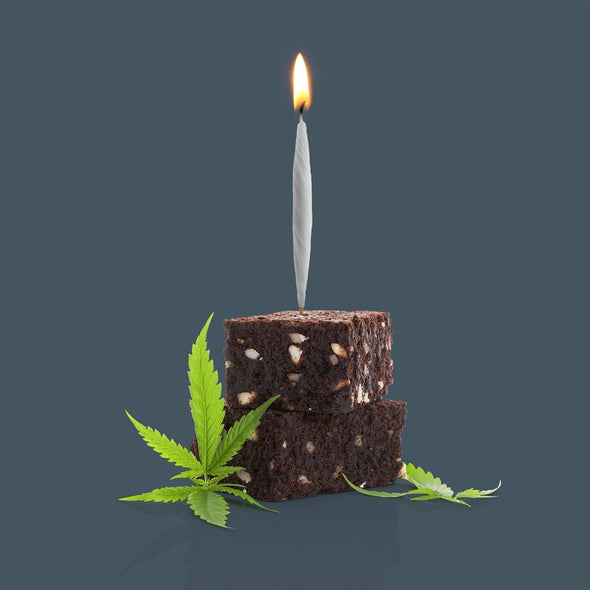 Lit Birthday Candles