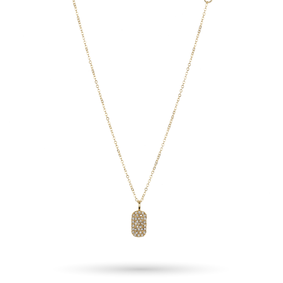 Cosmos Tag Necklace- Gold Plated