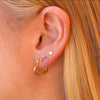 Open Heart Hinged Hoop Earrings Gold Vermeil