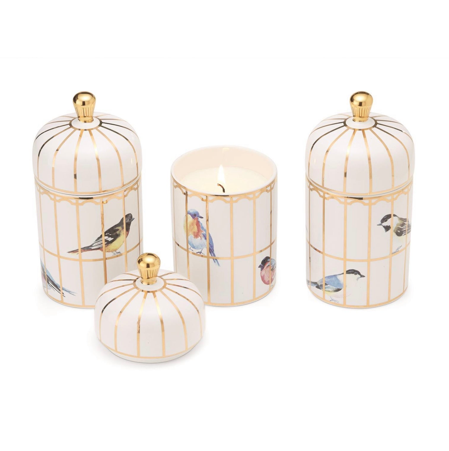 Gilded Bird Cage Candle