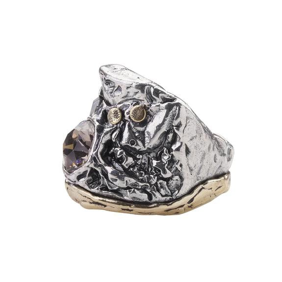 Melange Convergence Ring - Brass & Sterling Silver