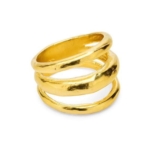 Alliteration Ring - 14K Gold Plated