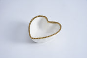 Pampa Bay Heart Bowl- White/Gold