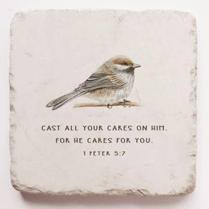 Small Scripture Stone- 1 Peter 5:7