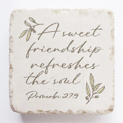 Small Scripture Stone- Proverbs 27:9
