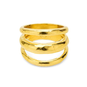 Alliteration Ring - 14K Gold Plated