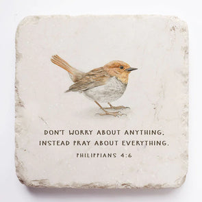 Coaster Scripture Stone- Philippians 4:6