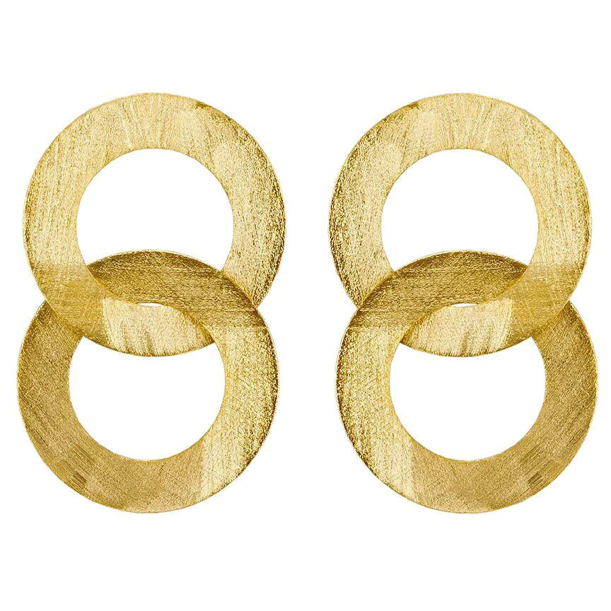 Greta Double Circle Earring- Gold