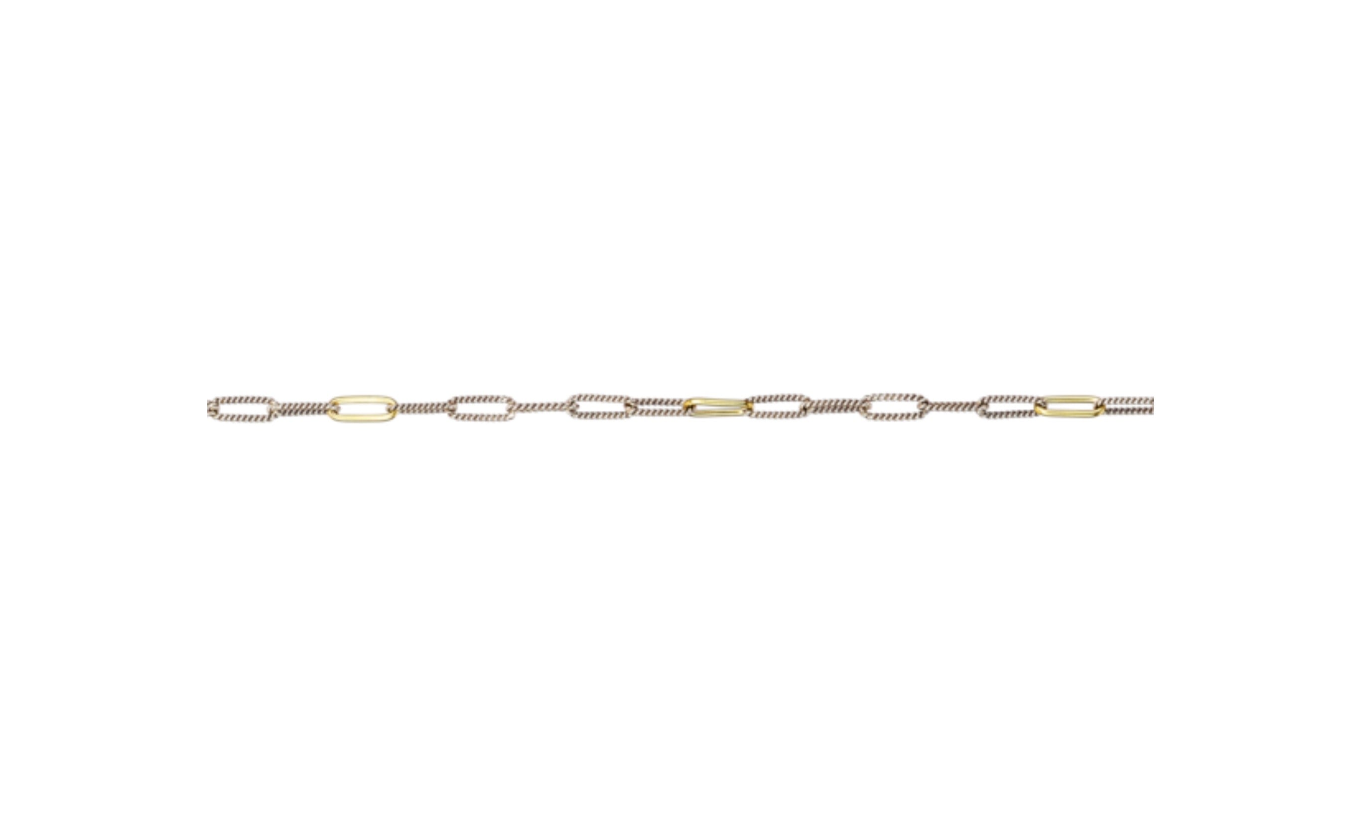 Golden Interval Paperclip Chain- 18 inches