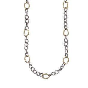 Twisted Link with Brass Rings Chain - 18 Inch