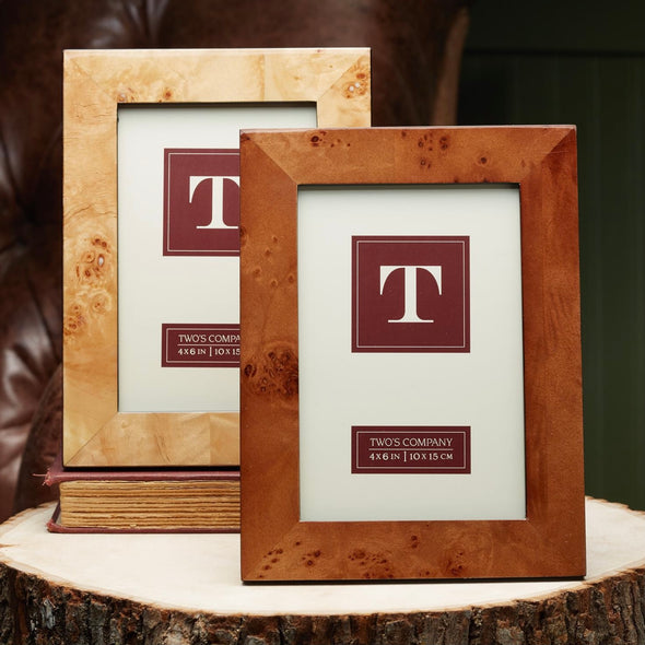 Burled Wood Frames- 4” x 6”