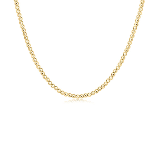 Choker Classic  17” Gold 3mm Bead