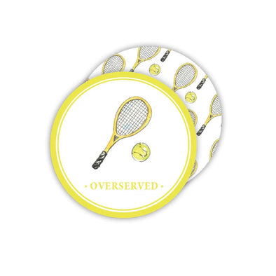 Round Coaster Set of 20- Overserved Tennis