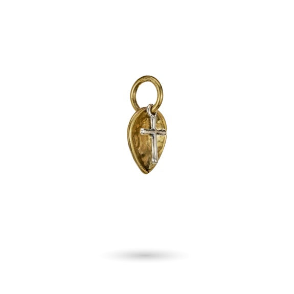 Lotus Cross Charm