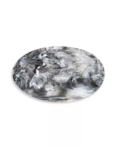 Resin Round Cutting Board- Black Swirl STORE PICKUP ONLY