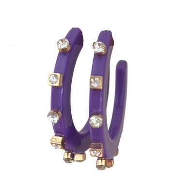 Jewel Hoop Purple- Small