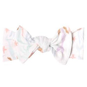 Knit Headband Bow- Coral
