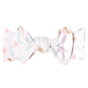 Knit Headband Bow- Coral