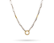 Interlude Clip Necklace- Sterling Silver- 18 Inch