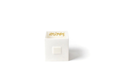 White Small Dot Nesting Cube Medium
