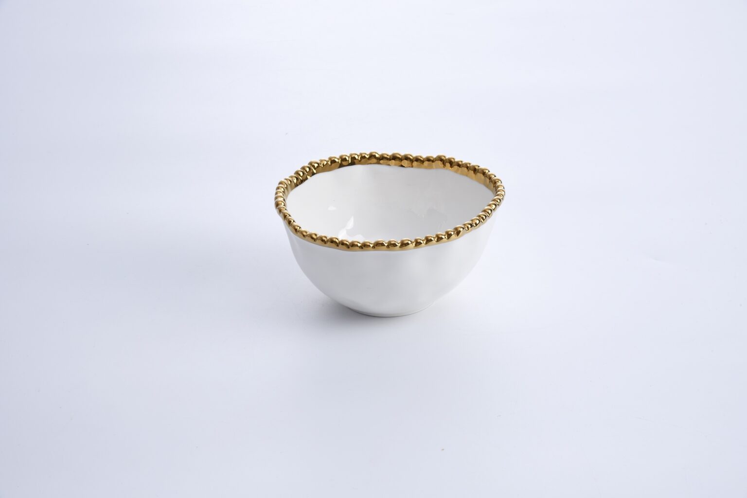 Pampa Bay Small Bowl- Gold & White