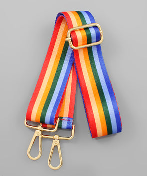 Adjustable Bag Strap- Vertical Rainbow Stripe