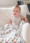 Knit Swaddle Blanket- Diesel