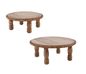 Beaded Pedestal Set- Natural