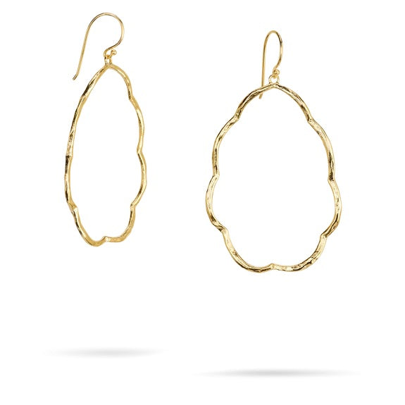 Reverie Scallop Drop Earrings- 14K Gold Plated
