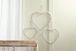 Beaded Heart Decorative Hanger STORE PICKUP ONLY