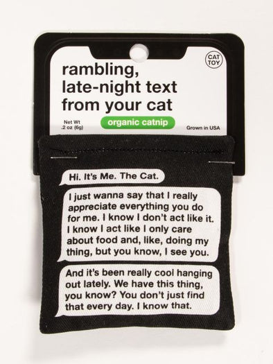 Catnip Toy- Rambling Text