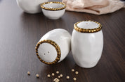 Pampa Bay Salt & Pepper Shakers - White/Gold