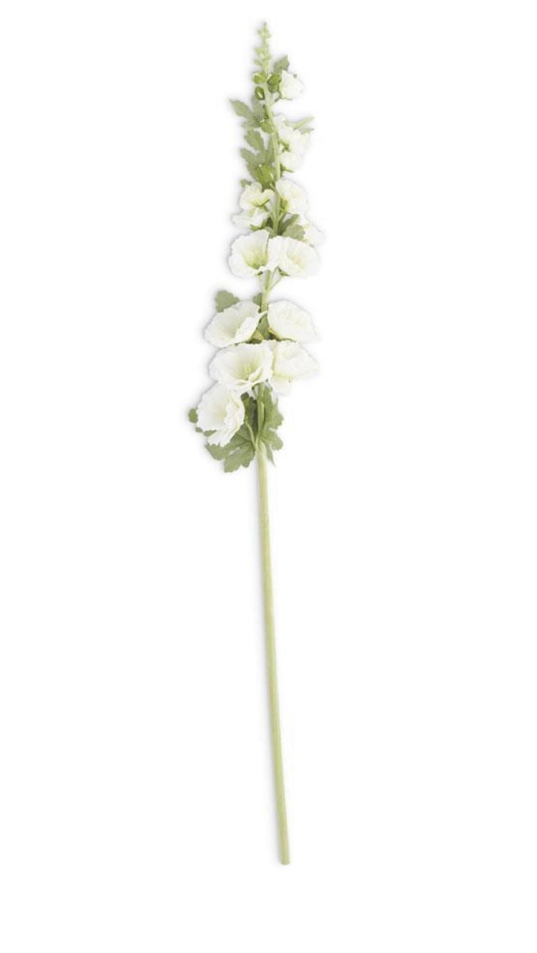 White Hollyhock Stem- 43”