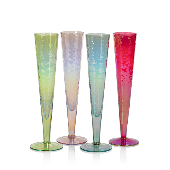 Champagne Flute Set of 2- Luster Pink