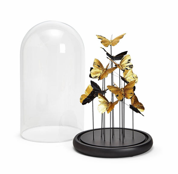 Golden Butterflies In Dome- 14” Large STORE PICKUP ONLY