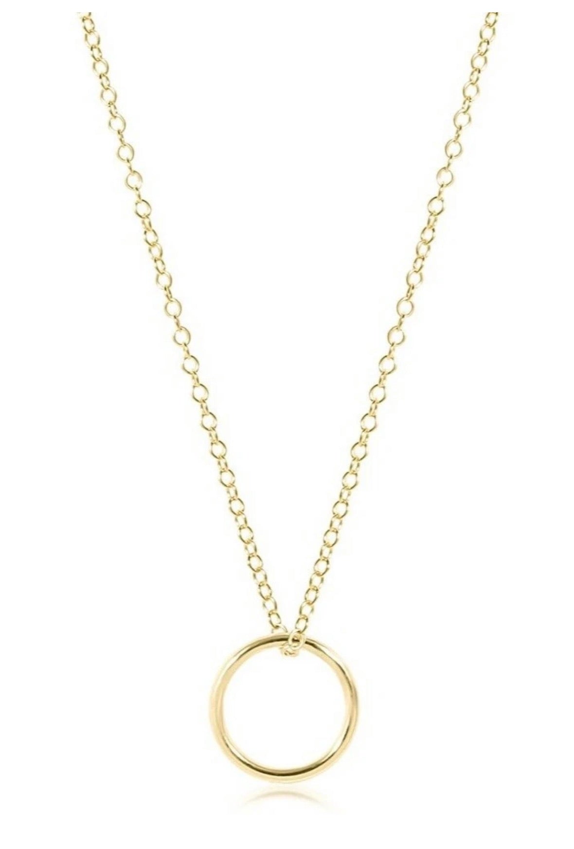 16"Halo Charm Necklace Gold
